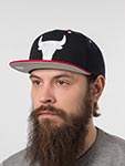 Бейсболка MITCHELL NESS арт. HS11183-CBUBLCK Chicago Bulls NBA (черный / красный)